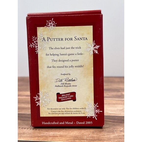 2005 HALLMARK KEEPSAKE ORNAMENT QXG4312 A PUTTER FOR SANTA GOLFING - Picture 3 of 10